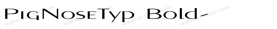 PigNoseTyp Bold字体转换